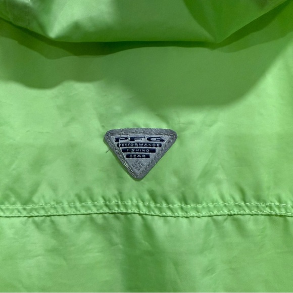 Columbia Green Lightweight Windbreaker Jacket Full Zip L - Picture 6 of 6